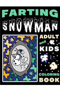 Farting Snowman Adult And Kids Coloring Book