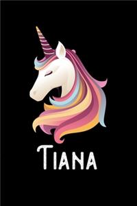 Tiana: Personalized Custom Name Unicorn Themed Monthly 2020 Planner (Calendar, To Do List, Monthly Budget, Grocery List, Yearly Financial Goals) Gift for G