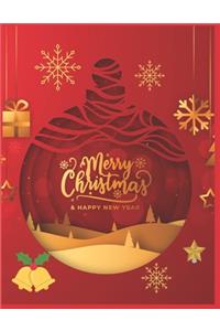 Merry Christmas And Happy New Year Notebook Journal