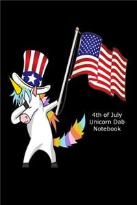 4th of July Unicorn Dab Notebook