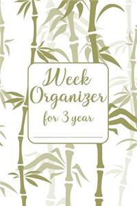 Week Organizer for 3 year