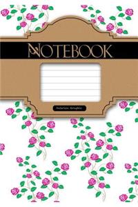 Notebook Classic Flowers, 7 X10 50 sheet