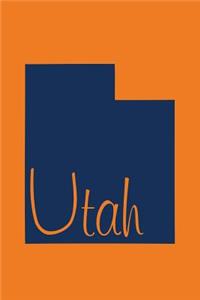 Utah - Blank Notebook (Orange with Blue)