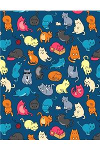 My Big Fat Journal Notebook For Cat Lovers Fun Cat Pattern 1