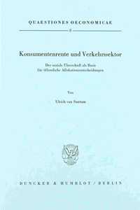 Konsumentenrente Und Verkehrssektor