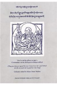 'Gos Lo Tsa Ba Gzhon NU Dpal's Commentary on the Ratnagotravibhagavyakhya