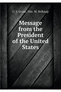 Message from the President of the United States