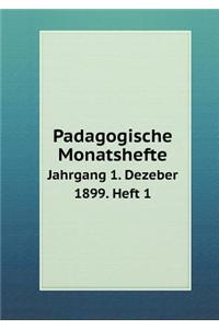 Padagogische Monatshefte Jahrgang 1. Dezeber 1899. Heft 1