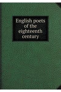 English Poets of the Eighteenth Century