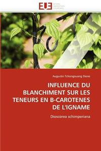 Influence du blanchiment sur les teneurs en b-carotenes de l''igname