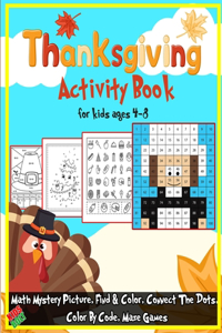Thanksgiving Activity Book for kids age 4-8