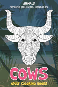 Adult Coloring Books Stress Relieving Mandalas - Animals - Cows