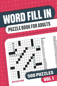 Word Fill In Puzzle Book for Adults