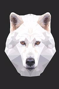 Notizbuch weißer Wolf