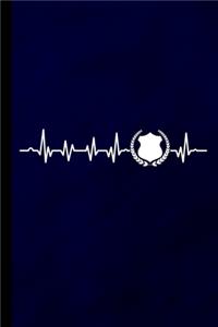 Police Heartbeat: Officer Gift For Sheriffs (6"x9") Dot Grid Notebook To Write In