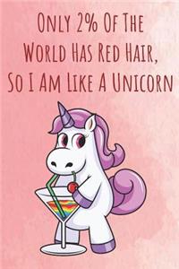 Only 2% Of The World Has Red Hair So I Am Like A Unicorn