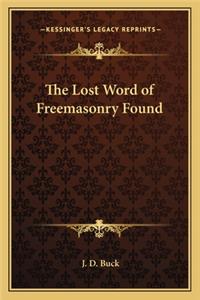 Lost Word of Freemasonry Found