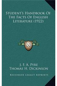 Student's Handbook Of The Facts Of English Literature (1922)