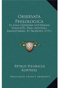Observata Philologica