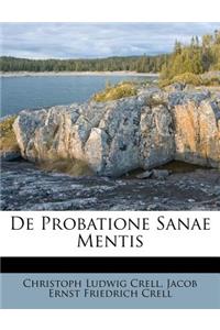 de Probatione Sanae Mentis
