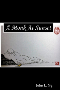 monk at sunset