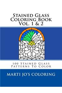 Stained Glass Coloring Book Vol. 1 & 2