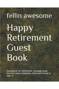 Happy Retirement Guest Book
