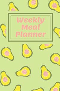 Weekly Meal Planner Avocado Pattern