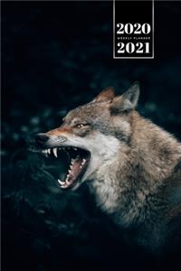 Wolf Wolves Week Planner Weekly Organizer Calendar 2020 / 2021 - Snarl