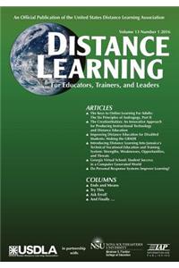 Distance Learning Volume 13 Issue 1 2016