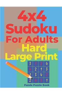 4x4 Sudoku For Adults Hard Large Print