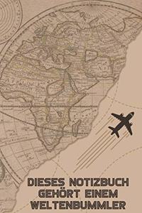 Dieses Notizbuch gehört einem Weltenbummler