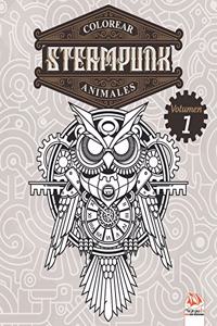 Colorear Steampunk animales - Volumen 1
