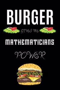 Burger Gives Me Mathematicians Power