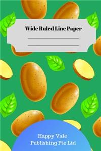 Cute Potato Wide Ruled Line Paper