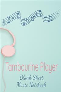 Tambourine Player Blank Sheet Music Notebook