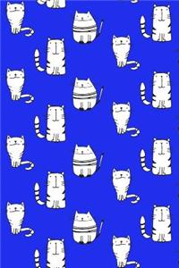 Journal Notebook For Cat Lovers Sketchy Cats Pattern 3