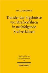 Transfer der Ergebnisse von Strafverfahren in nachfolgende Zivilverfahren