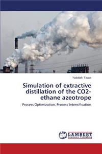 Simulation of extractive distillation of the CO2- ethane azeotrope