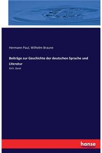 Beiträge zur Geschichte der deutschen Sprache und Literatur