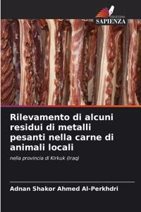 Rilevamento di alcuni residui di metalli pesanti nella carne di animali locali