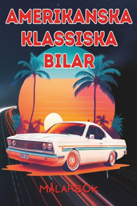 Amerikanska klassiska bilar målarbok