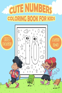 Cute Numbers Coloring Book for Kids