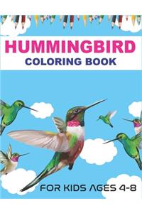 Hummingbird Coloring Book for Kids Ages 4-8