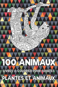 Livres à colorier pour adultes - Plantes et animaux - 100 animaux