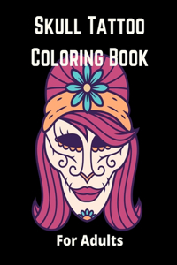 Skull Tattoo Coloring Book for Adults