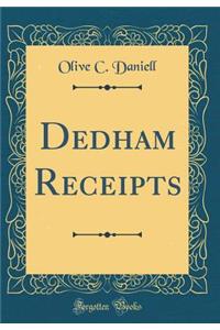 Dedham Receipts (Classic Reprint)