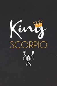 Scorpio Notebook 'King Scorpio' - Zodiac Diary - Horoscope Journal - Scorpio Gifts for Her