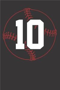 Baseball Player Team Number Notebook Journal