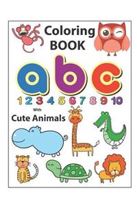Coloring Book ABC with Cute Animals